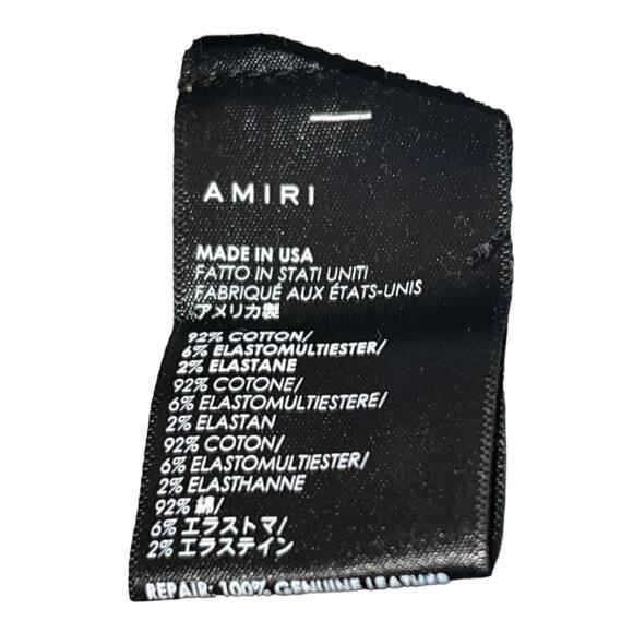 Amiri Embroidered Logo Distressed Skinny Denim Jeans Size 32 - Picture 8 of 11